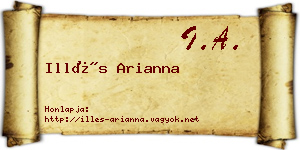 Illés Arianna névjegykártya